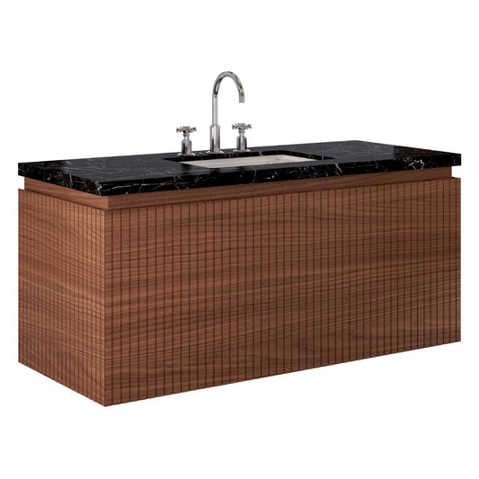 Melrose Walnut 48" Single Vanity with Nero Marquina Marble Top
