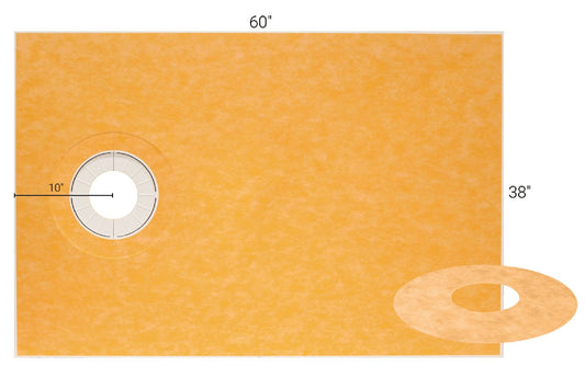 Shower Tray 38X60 Off Center Drain