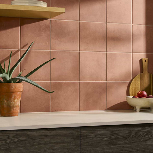 GeoPrism Cement Terracotta 8X8 Matte