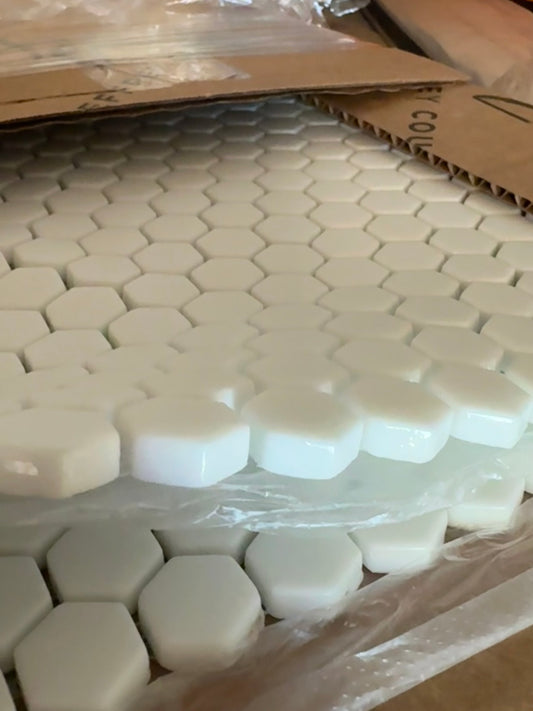 White 5/8 Hexagon