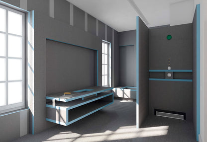 Wedi Waterproofing Extruded Polystyrene Cement Resin Coated Boards w/ Fiberglass Mesh  48" x 32" x ½" With Heat Insulation for Shower Wall & Floor