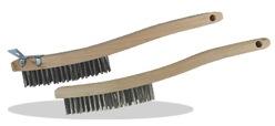 SCB319 Curved Handle Carbon Steel Wire Scratch Brush 3"x19" (Boxes of 12)