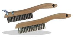 SCB416 Shoe Handle Carbon Steel Wire Scratch Brush 4"x16" (Boxes of 12)