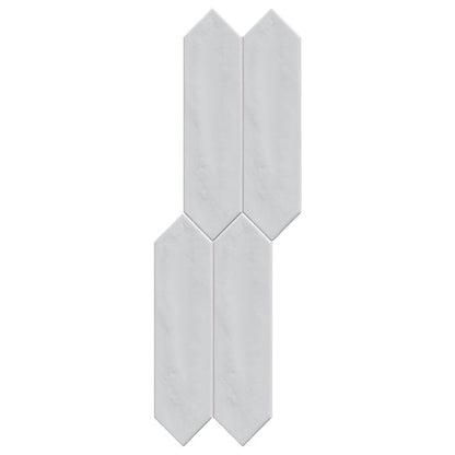 Bright White Picket 3x12 Glossy