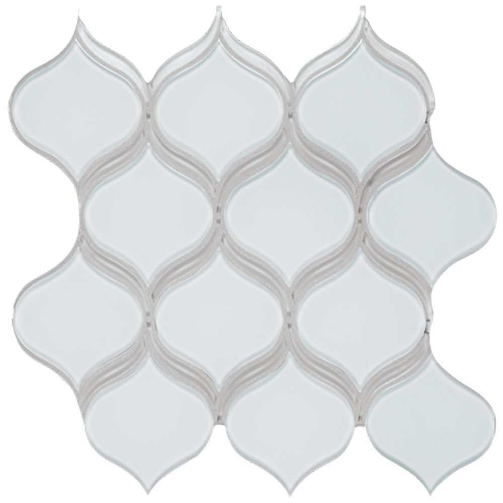 Florida Tile Peace of Mind Arabesque 11.5" x 11.5" Glass Mosaic