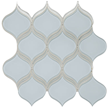 Florida Tile Peace of Mind Arabesque 11.5" x 11.5" Glass Mosaic