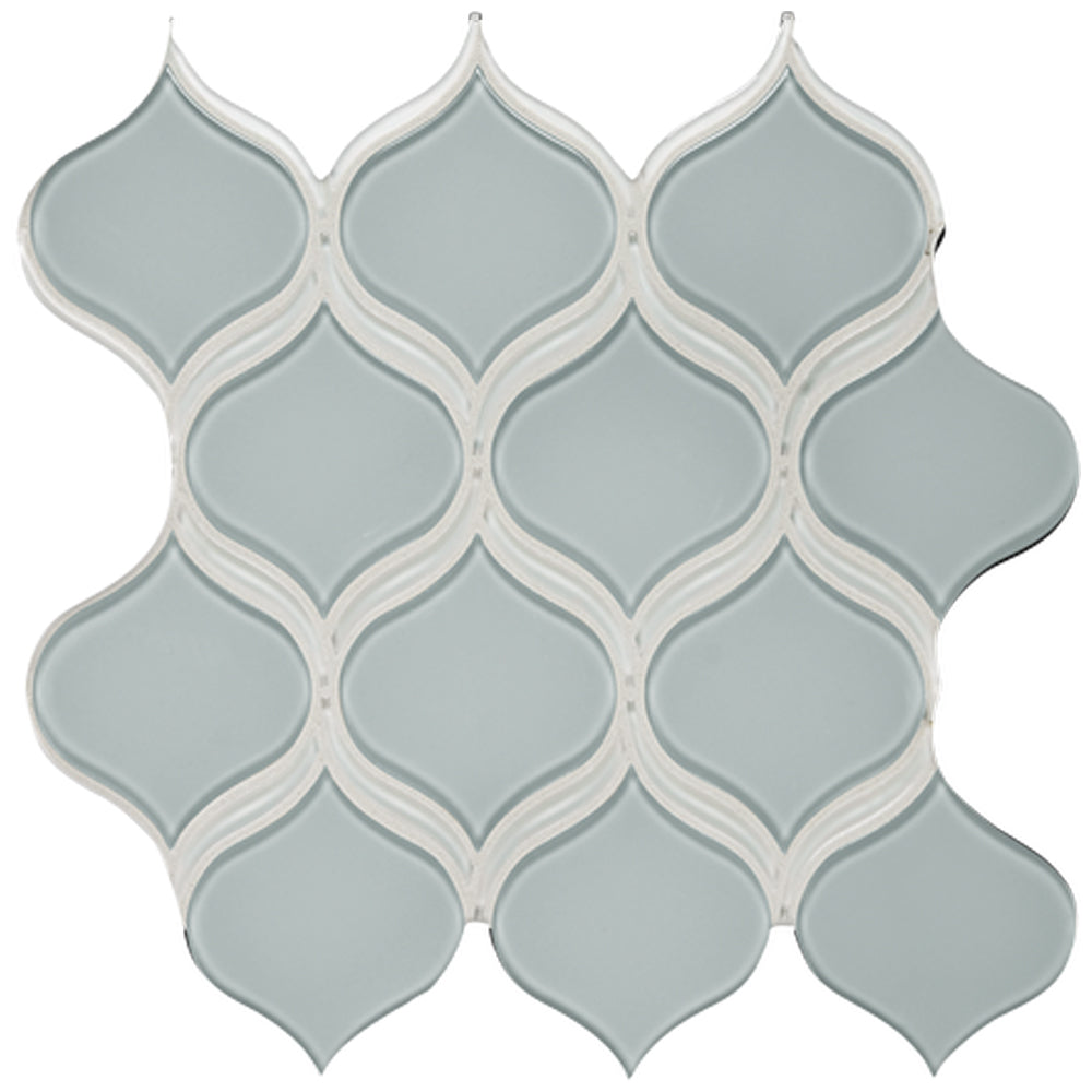 Florida Tile Peace of Mind Arabesque 11.5" x 11.5" Glass Mosaic