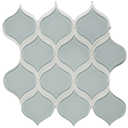 Florida Tile Peace of Mind Arabesque 11.5" x 11.5" Glass Mosaic