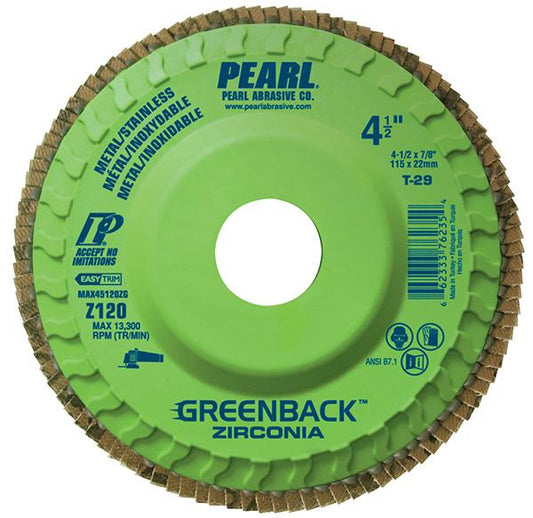 MAX4560ZGQ Greenback™ Zirconia Maxidisc™ Trimmable Flap Disc (10 Pack)