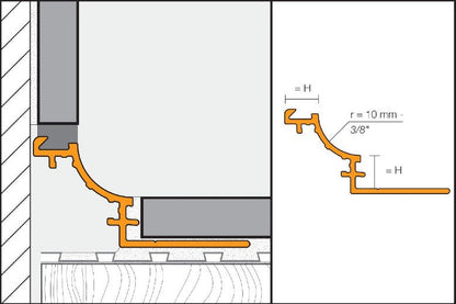 Nickel Thick Trim Outside Corner
