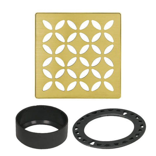 Brushed Classic Gold Floral 4x4