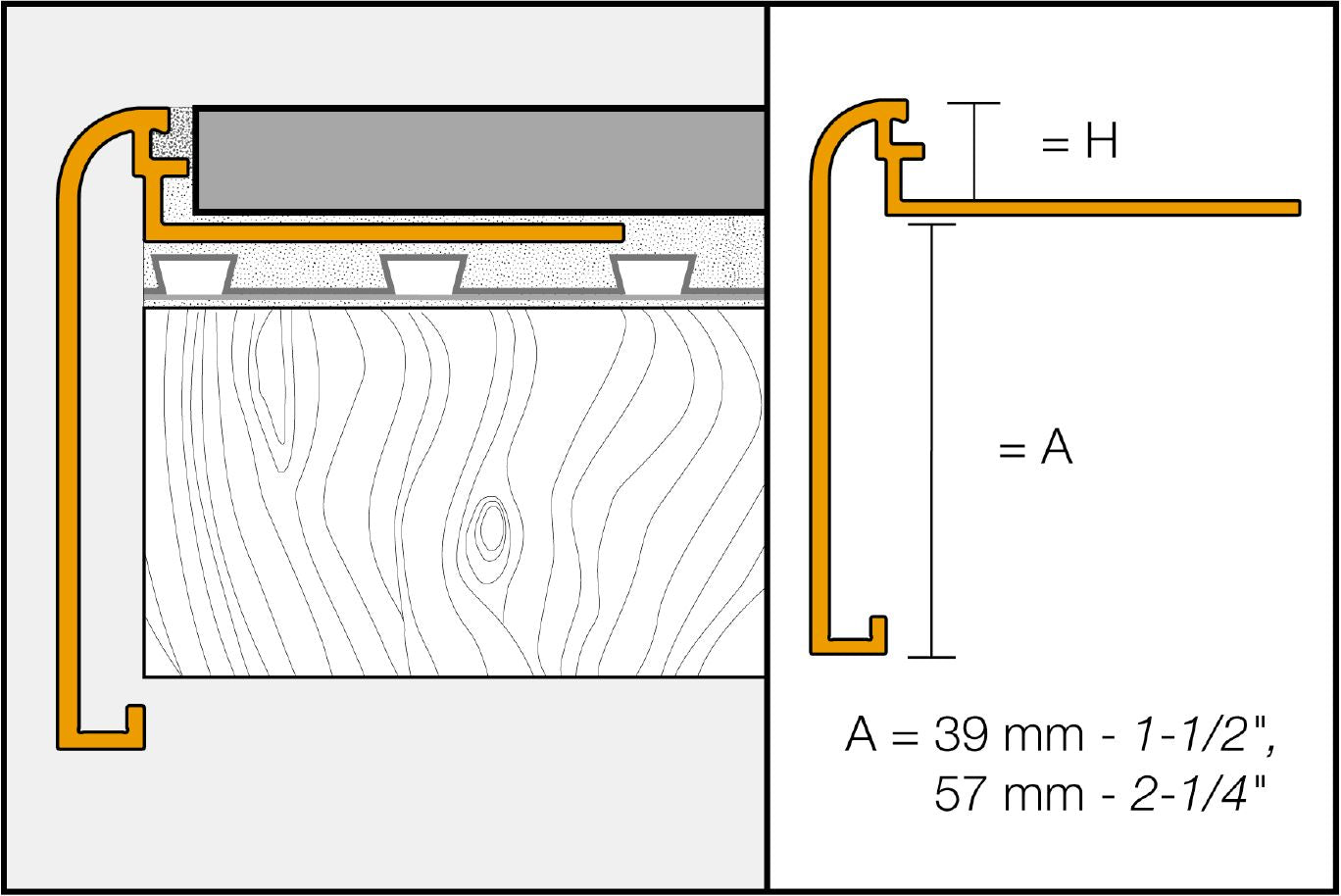 Nickel Counter Edge 3/8”